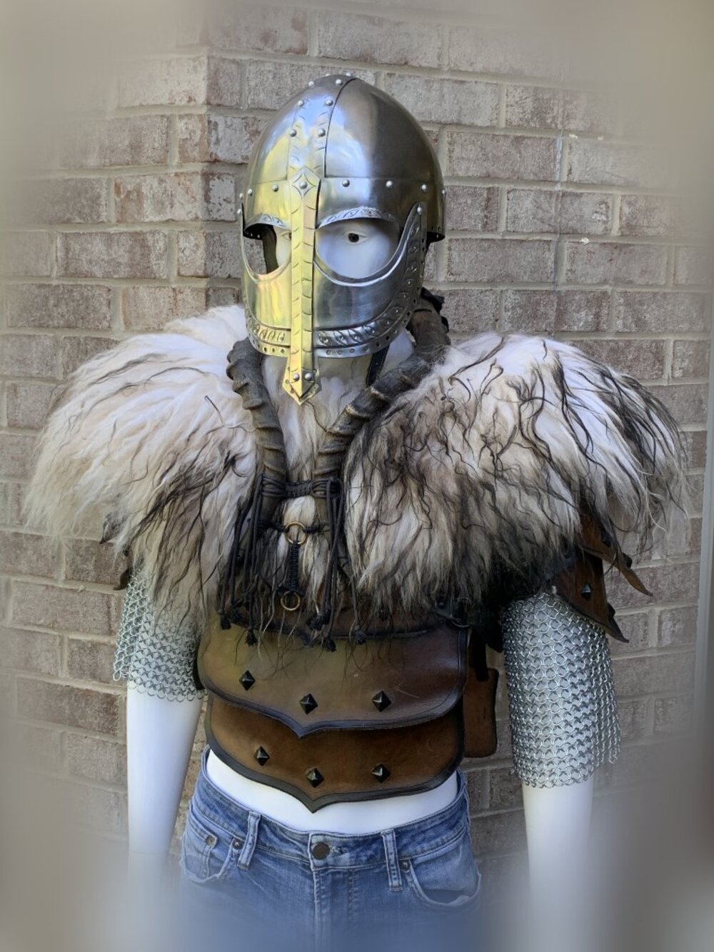 Medieval Viking Mongolian Fur Capelet for Men and Women
